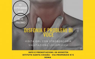 Giornata della voce 22 ottobre: super promozione a 80 Euro