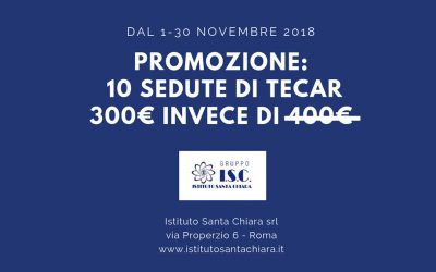 10 sedute di Tecar in promozione fino al 30 Novembre