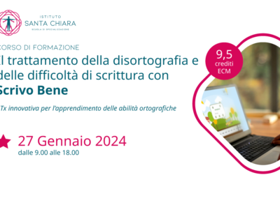 CORSO ONLINE: Il trattamento della disortografia e delle difficoltà di scrittura con Scrivo Bene