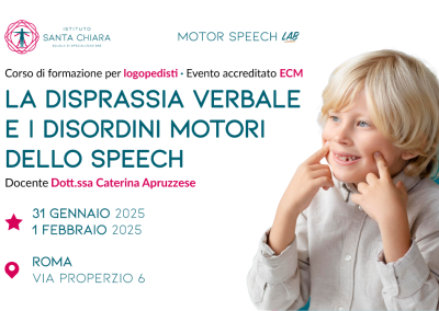 Disprassia verbale e disordini motori dello speech