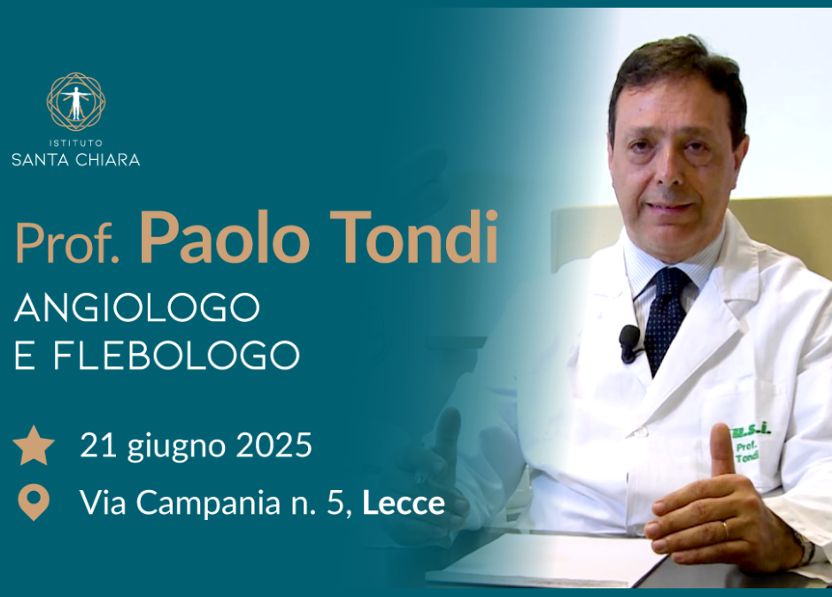 Visite angiologiche Lecce – il Prof. Tondi presso Istituto Santa Chiara