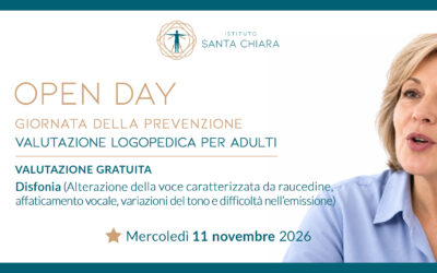 11 novembre 2026 | Open Day Logopedia adulti con disfonia a Lecce